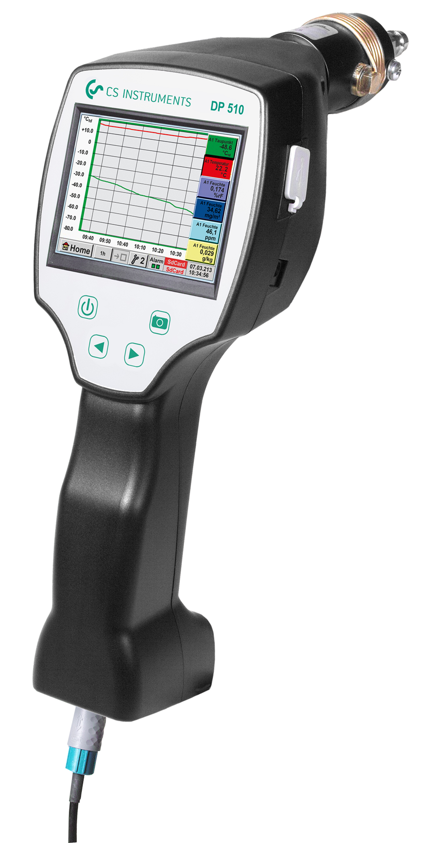 DP 510 - Portable dew point meter with third-party sensor